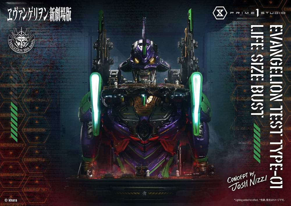 Neon Genesis Evangelion Life Size Bust 11 Test Type-01 (Concept by Josh Nizzi) Bonus Ver. 86 cm Neon Genesis Evangelion Life Size Bust 1/1 Test Type-01 (Concept by Josh Nizzi) Bonus Ver. 86 cm - Image 1