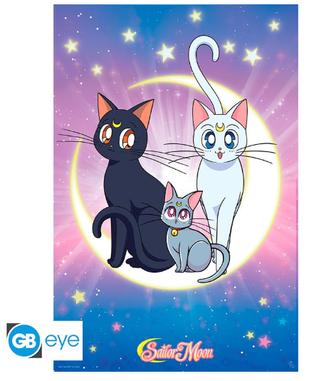 SAILOR MOON Αφίσα Luna, Artemis & Diana (91.5x61cm)