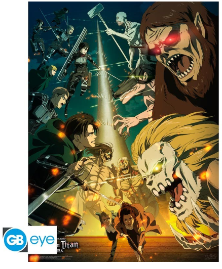 ATTACK ON TITAN Αφίσα Paradis vs Marley (52x38cm)