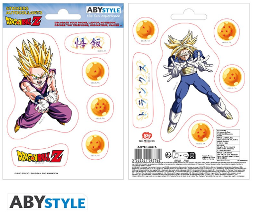 DRAGON BALL Z Αυτοκόλλητα Gohan & Trunks (16x11cm)